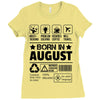 Born In August Ladies Fitted T-Shirt