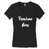 trombone hero funny music Women's V-Neck T-Shirt