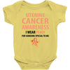 wear peach for uterine cancer Baby Bodysuit