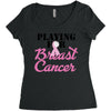 playing for breast cancer Women's Triblend Scoop T-shirt