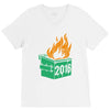 2016 dumpster fire V-Neck Tee