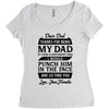 Dear Dad Thanks for Being My Dad Women's Triblend Scoop T-shirt