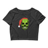 santa clous skeleton Crop Top