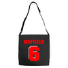 baker mayfield new jersey number Adjustable Strap Totes