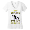 my unicorn ate my homework Women's V-Neck T-Shirt