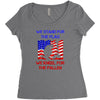 we stand for the flag Women's Triblend Scoop T-shirt
