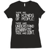 there are 10 kinds of people Ladies Fitted T-Shirt