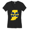 indiana for michigan Women's V-Neck T-Shirt