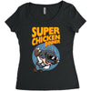 super chicken dinner Women's Triblend Scoop T-shirt