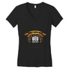 only loves her bed and her (your texs hear) Women's V-Neck T-Shirt