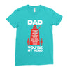 dad you're my hero Ladies Fitted T-Shirt