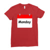 title of day of the week monday day of the week Ladies Fitted T-Shirt