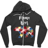 mama bear floral Zipper Hoodie
