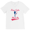 keep calm and pitch on V-Neck Tee