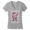 ugly santa dabbing Women's V-Neck T-Shirt