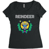 reindeer christmas Women's Triblend Scoop T-shirt
