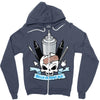 skull emblem Zipper Hoodie