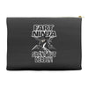 funny rude fart ninja ideal birthday gift or present Accessory Pouches