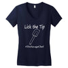 lick the tip shirt by the savage chef Women's V-Neck T-Shirt