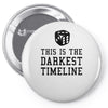 this is the darkest timeline Pin-back button