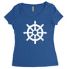 steering wheel sail boat funny Women's Triblend Scoop T-shirt