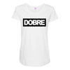 Dobre Black/White Maternity Scoop Neck T-shirt