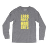 less people, more cats Long Sleeve Shirts
