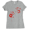 bloods hand Ladies Fitted T-Shirt