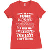I Am A June Women Ladies Fitted T-Shirt