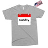 title of day of the week sunday day of the week Exclusive T-shirt