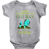 never underestimate an old man with a Baby Onesie