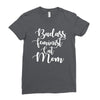 badass feminist cat mom Ladies Fitted T-Shirt