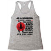 as a scorpio i have 3 sides Racerback Tank