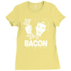 love bacont fun ny Ladies Fitted T-Shirt
