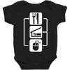 v2 eat sleep computer mouse Baby Bodysuit