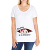 December Peeking Out Baby Girl in Spanish Ladies Curvy T-Shirt