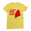 funny maine state Ladies Fitted T-Shirt