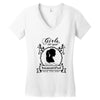 girls are equal Women's V-Neck T-Shirt