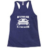 my other ride is a time machine Racerback Tank