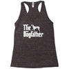 the dogfather dalmatian white Racerback Tank