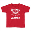 Legends Are Born In January Toddler T-shirt