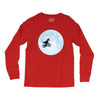 Biker Dinosaur - Dinosaur Riding A Bike To The Moon Long Sleeve Shirts