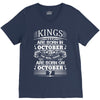 Real Kings Are Born On October 7 V-Neck Tee