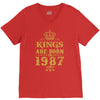 kings are born in 1987 V-Neck Tee