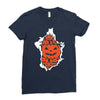 halloween pumpkins burst Ladies Fitted T-Shirt