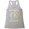 scottish weather Racerback Tank