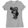 dance robot music old Ladies Fitted T-Shirt