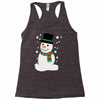 christmas snowman Racerback Tank