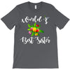 world's best sister with flowers. T-Shirt