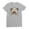 cute pug dog Ladies Fitted T-Shirt